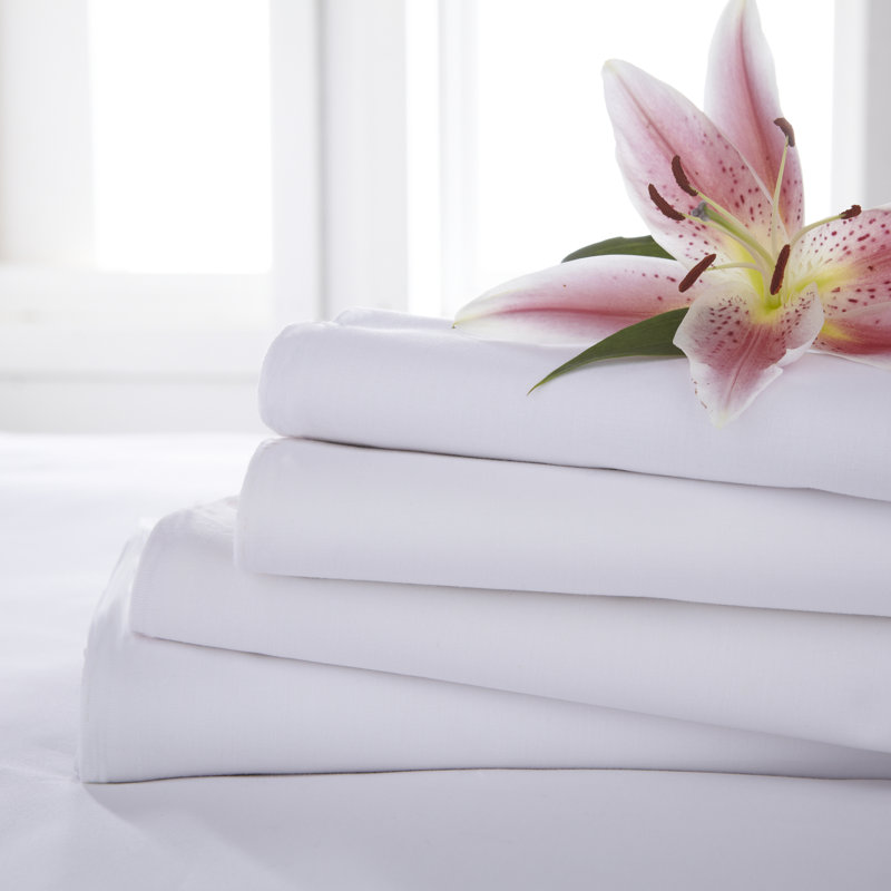 Percale Flat Sheet, Kingsize (5'), Ivory