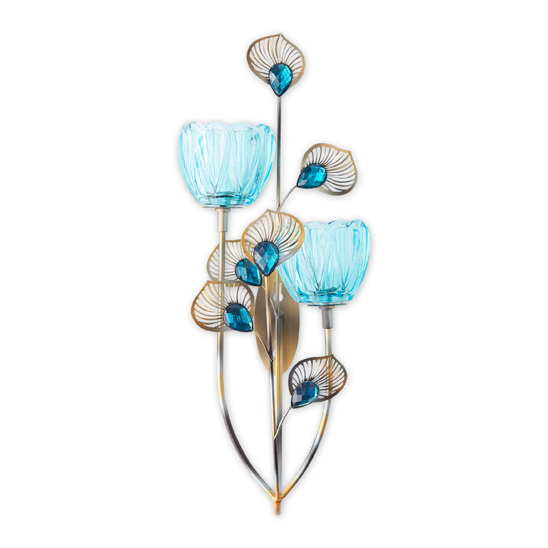 PEACOCK BLOSSOM DUO CUP SCONCE