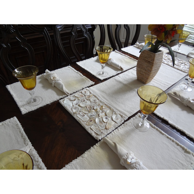 Norine Natural Coastal Canvas Table Runner