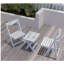Ensemble de petites tables pliantes et chaises rectangulaires HiPS avec 2 chaises blanches
