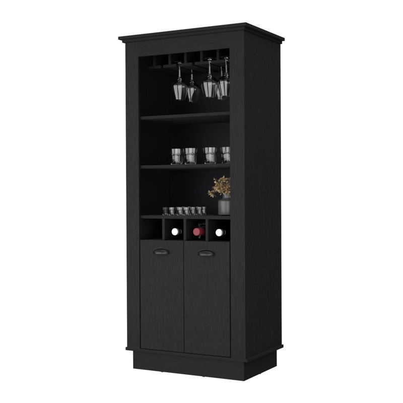 Ashur 29.4'' Bar Cabinet, Black