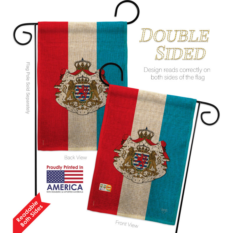 Double Sided 18.5'' H x 13'' W Burlap Flag Set