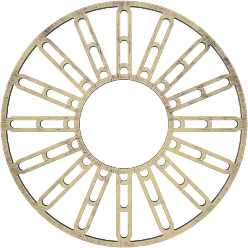 Médaillon de plafond 22 po x 22 po x P 8 po x P 3/4 po Hale, Or pâle antique, H 22 po x l 22 po x P 0,75 po