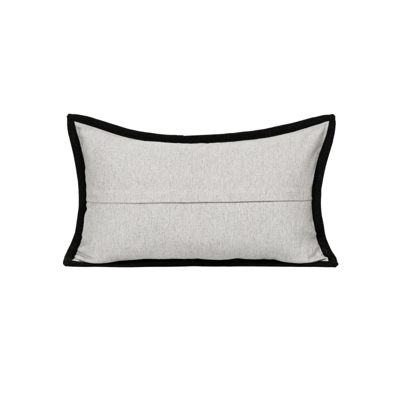 Housse et coussin de coussin lombaire à motif géométrique 19,7 po x 11,8 po