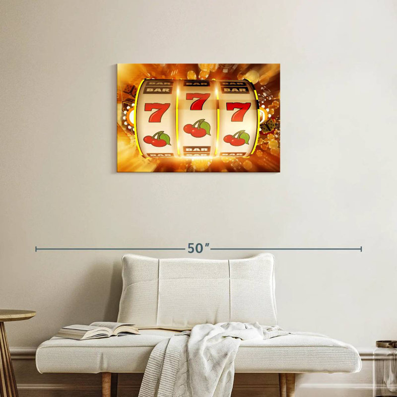 Senne Casino Slot Machine Win, 20" H x 30" W