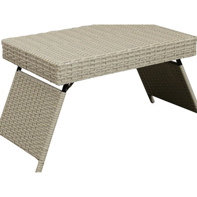 Portable Folding Grey Table, Weather - Design, Lightweight And Foldable For Storage, No Assembly, 24.06 In Product Depth, 15.79 Width, Height , Ideal Quick Outdoor Setup,