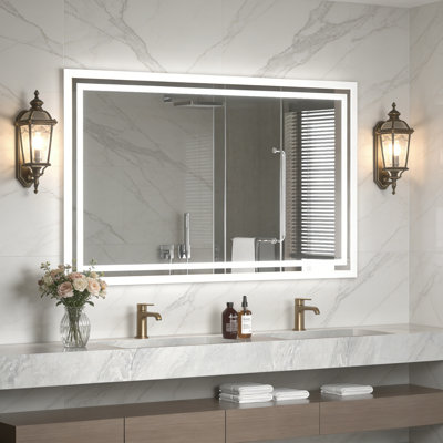 Miroir de salle de bain avec miroir mural anti-buée