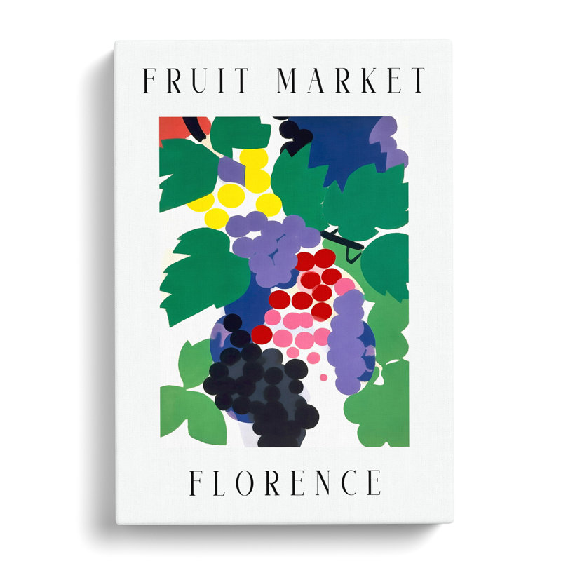 Grapes Florence Fruit Market - Wrapped Canvas, 50cm H x 35cm W x 3cm D