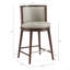 Tabouret de comptoir en similicuir Evalyn avec pieds en bois de hêtre-2027205754