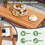 Ensemble de table de conversation et chaise en bois d'acacia tissé à la main 4 pièces Bay Isle Home ™