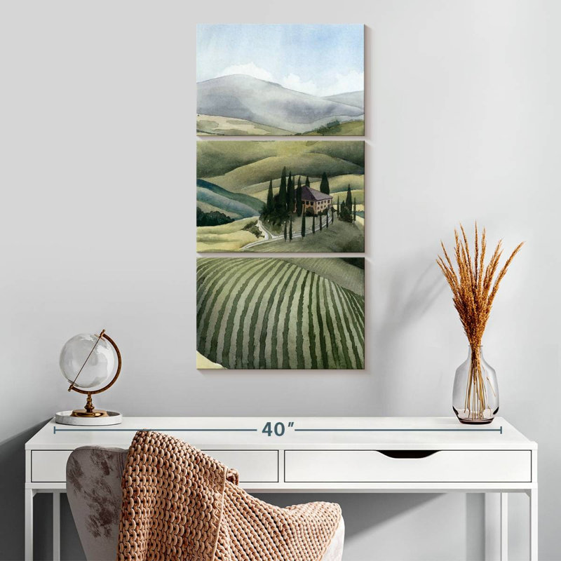 Aquarelle Toscane III, H 32 po x l 15 po