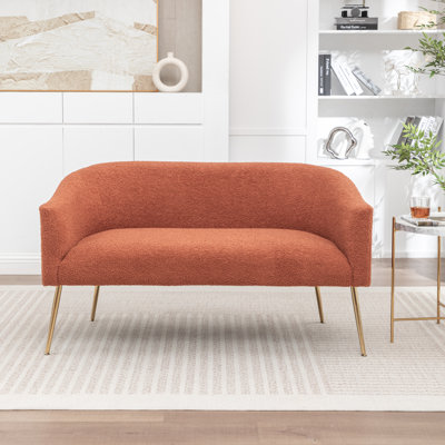 Jameila  Upholstered Faux Fur Loveseat