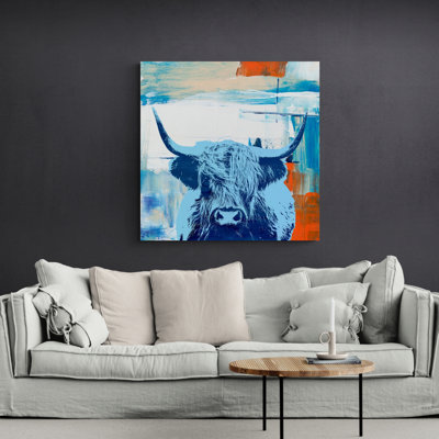 «136 Highland Cow Three» par Stephen Chambers, impression sur toile tendue