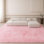Grand tapis pour le salon, tapis moelleux à poils longs pour la chambre à coucher, tapis 8 x 10, tapis antidérapant de mise à niveau, décoration de chambre rose, idéal pour les endroits très passants à l'intérieur