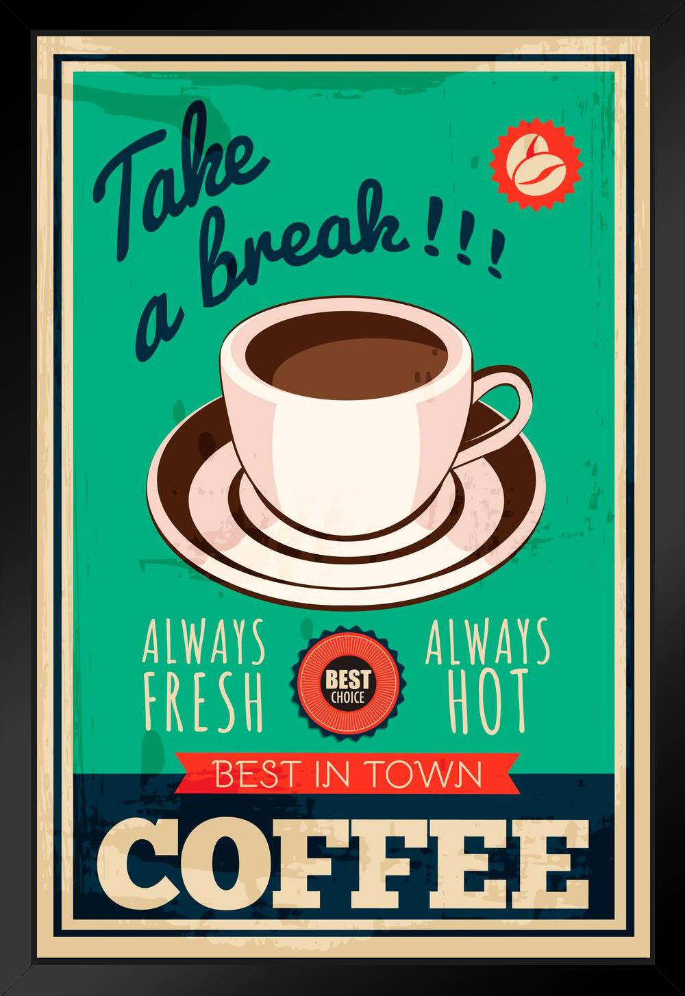Trinx Take A Break Always Fresh Hot Coffee Best In Town Diner Sign  