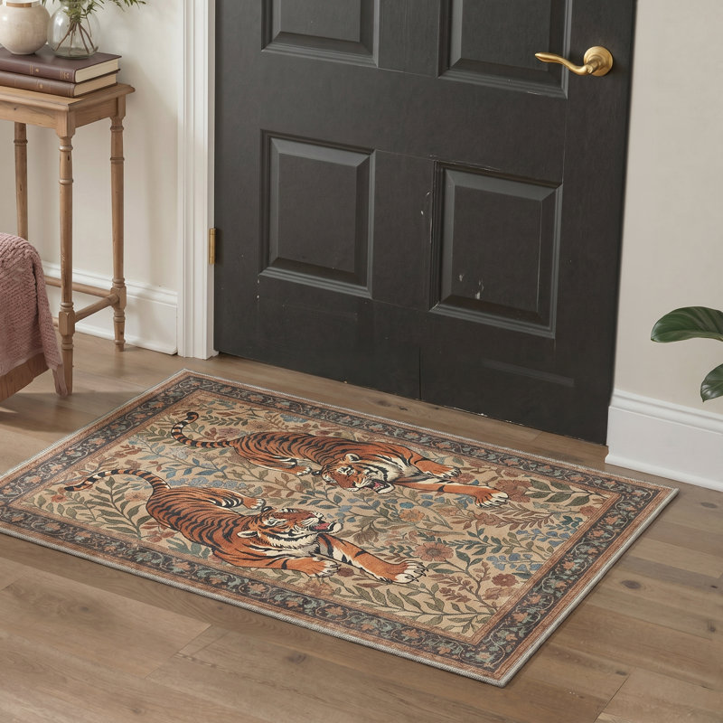 Teiarra Twin Peak Modern Machine Washable Yellow Indoor Area Rug with Non-Slip Backing, Rectangle 9' x 12'