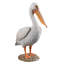  Pélican blanc | Statue d'oiseau décorative fabriquée à la main pour la maison et le jardin | Polyrésine de qualité supérieure, décor intérieur / extérieur résistant aux intempéries