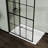 46" X 72" Shower Screen For Walk-In - Black, Tempered Glass, Reliable Support Frame Black Glass With Adjustable Bar