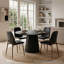 Ensemble de table de salle à manger extensible 47 "à 83" avec chaises en similicuir-131644553-131644552
