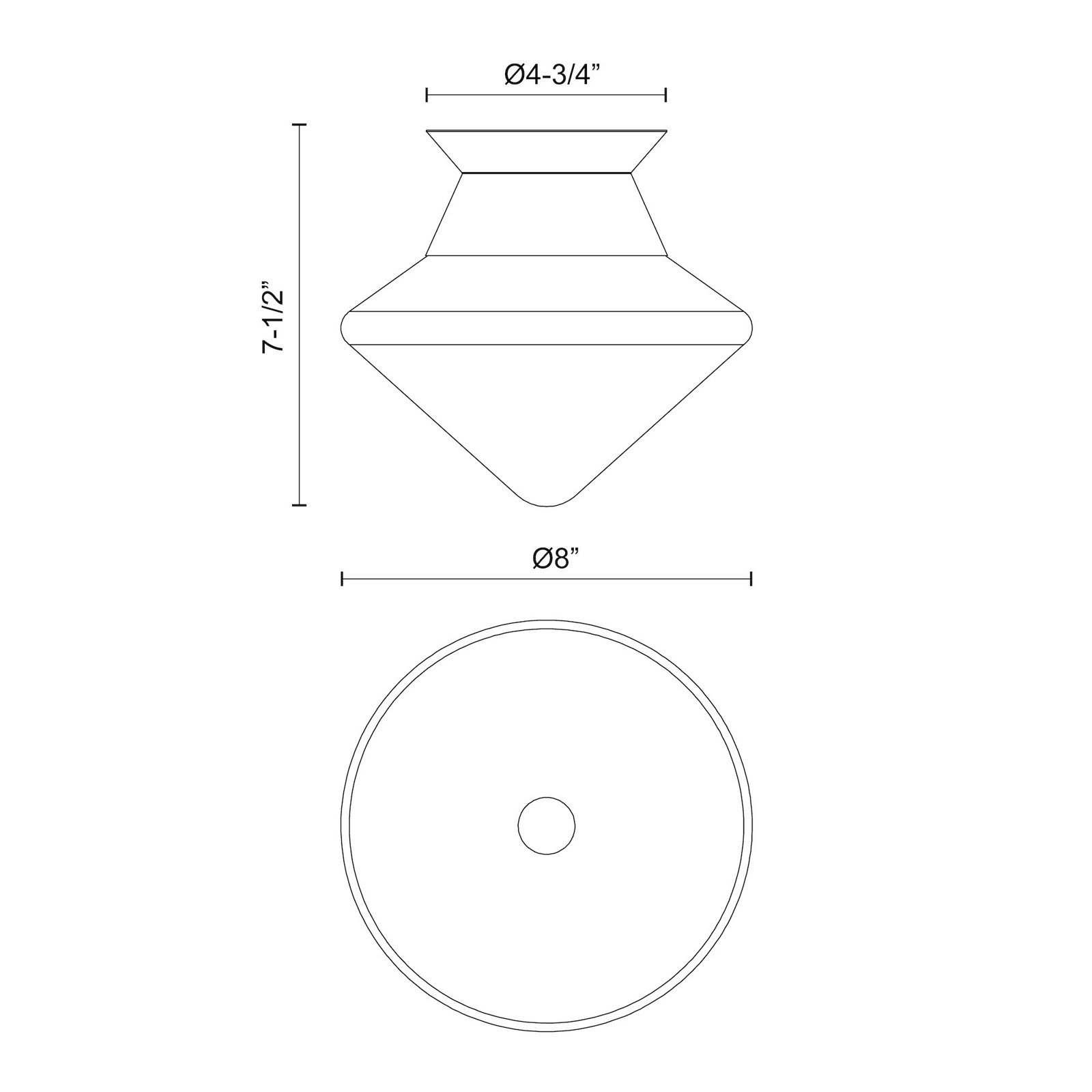 Orrin Single Light Flush Mount, Brushed Nickel
