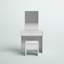 Ensemble de coiffeuse de deux articles avec tabouret à plateau relevable Allison-33651729
