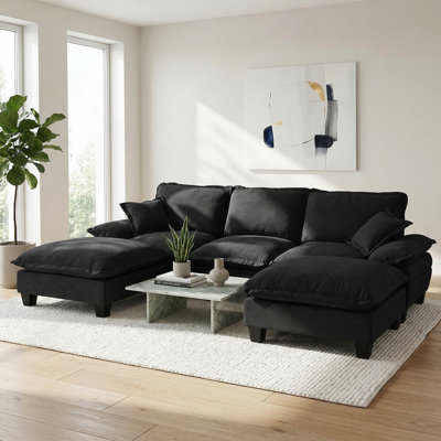 Sailboat-Inspired Cloud Modular Sofa With Movable Ottomans