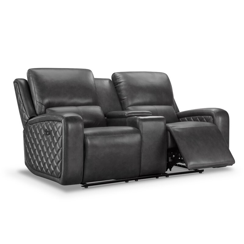 Steelside™ Drew 78'' Leather Power Reclining Sofa 