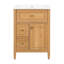 Meuble-lavabo 24 po avec lavabo, meuble-lavabo avec un tiroir rabattable et deux tiroirs, tablette réglable-405083896