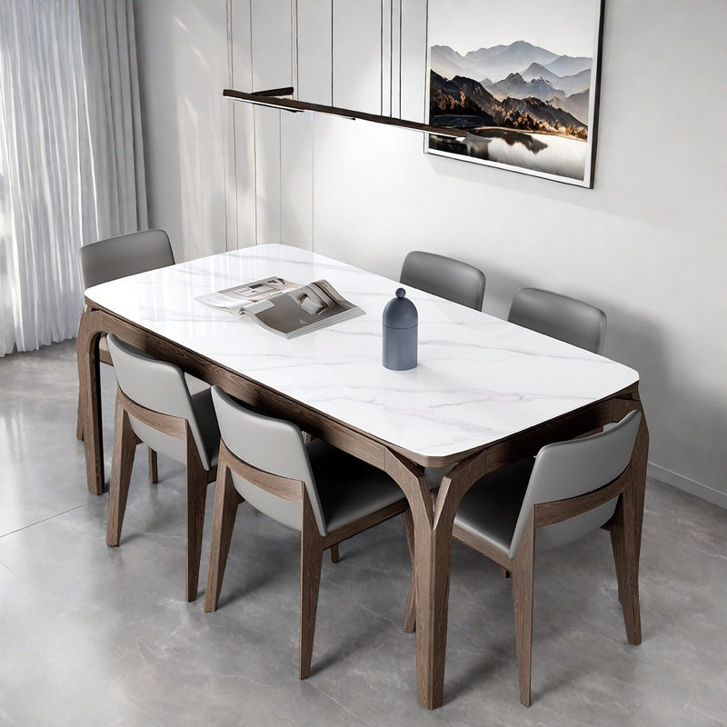 Ensemble de table de salle à manger élégant et simple., H 29,53 po x L 70,87 po x l 35,43 po