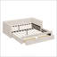 Structure de lit de jour extensible simple rembourrée avec lit gigogne-774200037