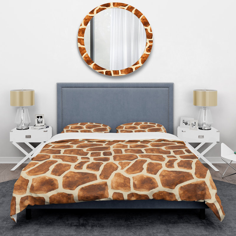 Watercolor Animal Skin V - Ensemble de housse de couette animaux - Microfibre de polyester