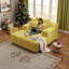 Ensemble de chaise longue surdimensionnée 2 pièces avec poches de rangement, canapé-lit convertible, tissu en velours côtelé moelleux-1212794340-1212794346