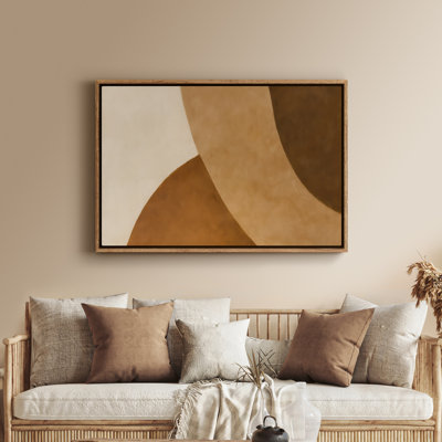 Framed Canvas Wall Art - Vintage Abstract Wall Prints for Bedroom - 24"x36"