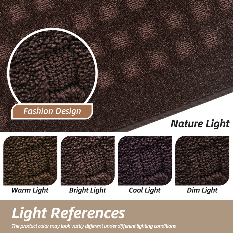 Waffle Door Mats Indoor，Super Absorbent Machine Washable Doormat with Non-Slip Backing for Wet Shoes and Dirty Paws