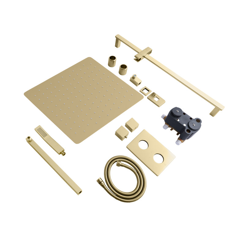 Thermostatic Complete Shower System, Champagne Bronze