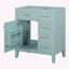Meuble-lavabo de salle de bain de 76 cm (30 pouces), avec tiroirs, structure en bois massif, panneau MDF, design rainuré, autoportant