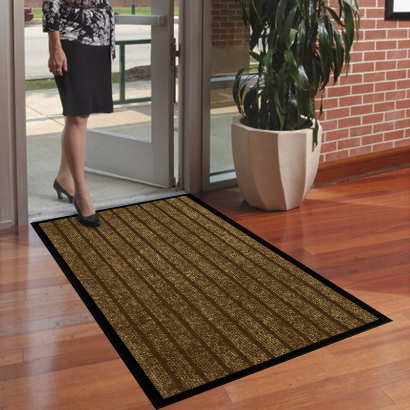Jiyeon Heavy Duty Rubber Barrier Mat Non Slip Indoor/ Outdoor Door Mats Hallway Runner Rug Kitchen Rugs, Brown