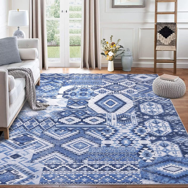 Tapis fin antidérapant lavable à la machine, Rectangle 9 pi x 12 pi