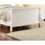 Cadre de chambre à coucher simple avec tête de lit et contreplaqué blanc-1335365097