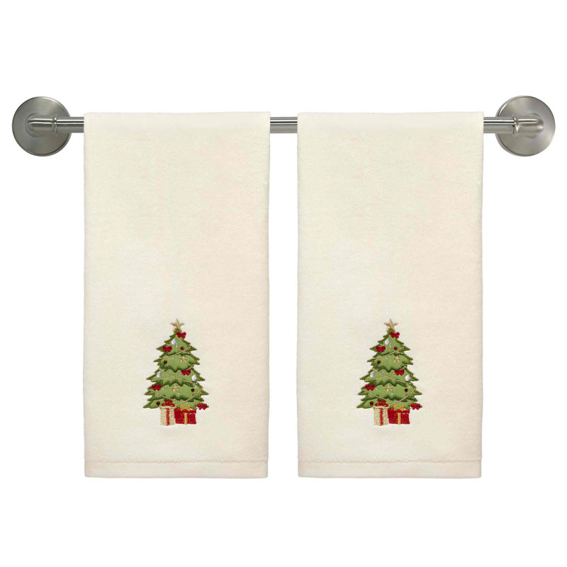 The Holiday Aisle® Trees 2-Pack Hand Towel Set