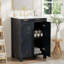 Ensemble de meuble-lavabo simple 24 po avec plateau en bois manufacturé Inah