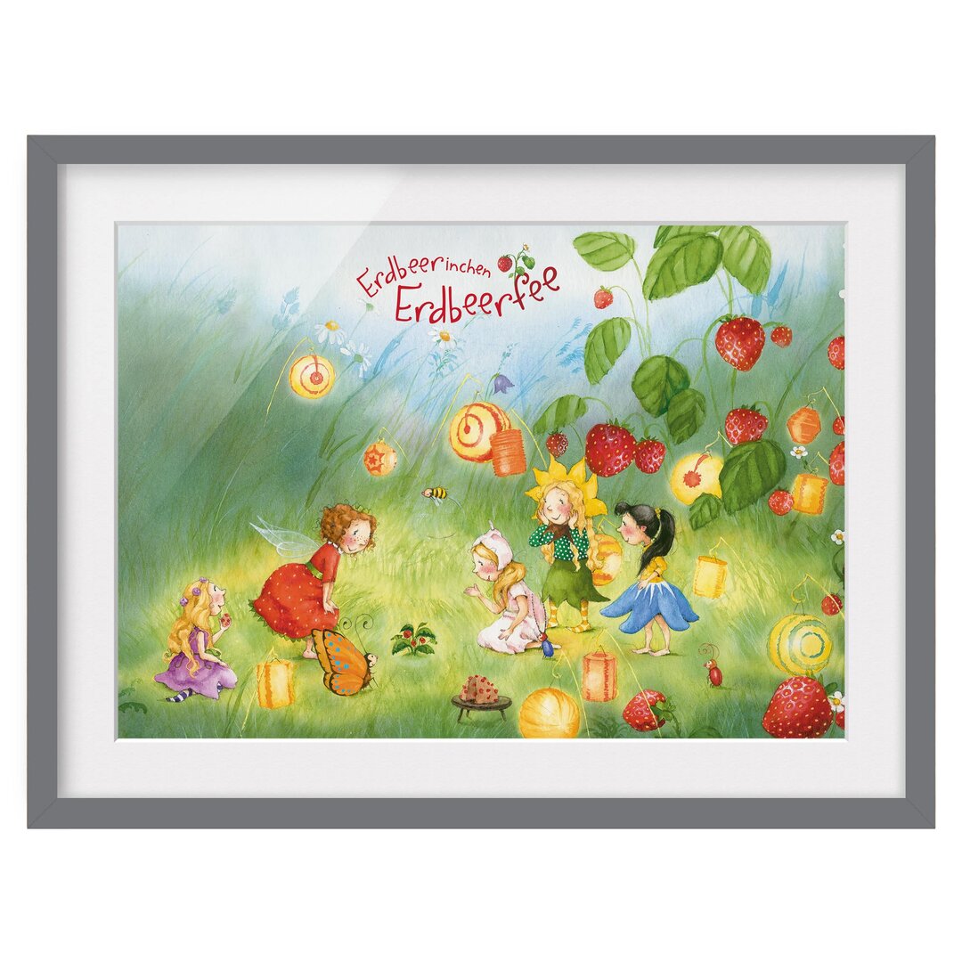 Gerahmtes Poster Strawberry Fairy Lanterns