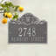 Acanthus Monogram 3-Line Wall Address Plaque-377949271-377949270