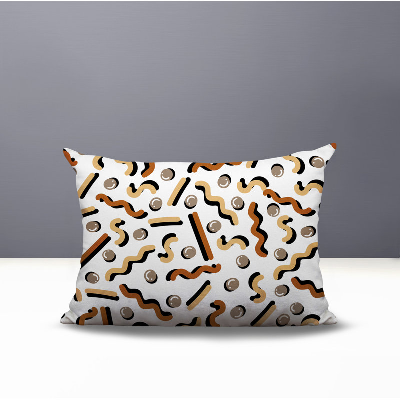 Coussin lombaire intérieur / extérieur Voxa, Rectangle H 14 po x l 20 po, Orange