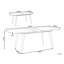 Aquin Extendable Metal Base Dining Table