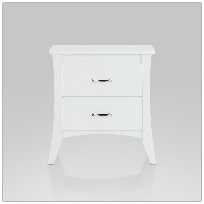 Babb White Finish Accent Table