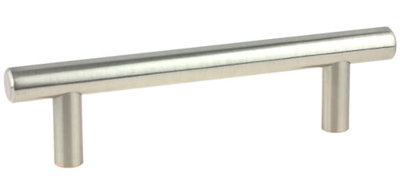 Poignée barre 3-3 / 4 po nickel satiné
