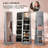 Robust Mirror,360° Swivel Full-Length Mirror,with Storage Shelves-1034361469