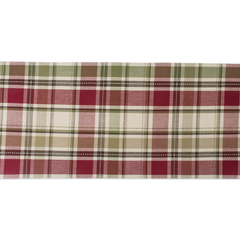 Mangino Homespun Plaid Table Runner, 72" L x 13" W