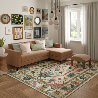 Tapis d'intérieur en laine touffeté à la main Aitana
